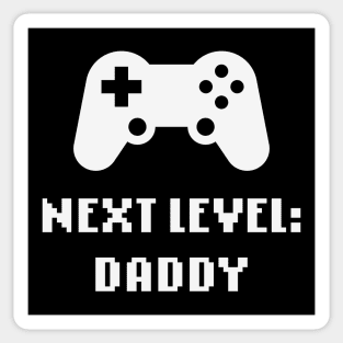 Next Level: Daddy (Dad / Expectant Father / White) Sticker